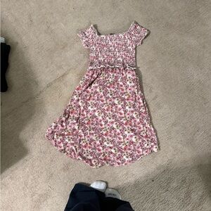Art Class Pink Floral Kids Dress